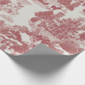 Rotes und weißes Weihnachtswunder - Wunderland Geschenkpapier (Ecke)