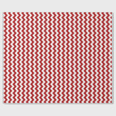 Rotes und weißes Zickzack Geschenkpapier (Flach)