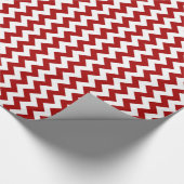 Rotes und weißes Zickzack Geschenkpapier (Ecke)