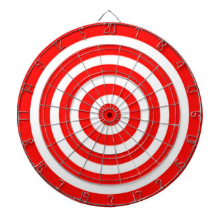 Rotes und weißes Ziel Dartscheibe