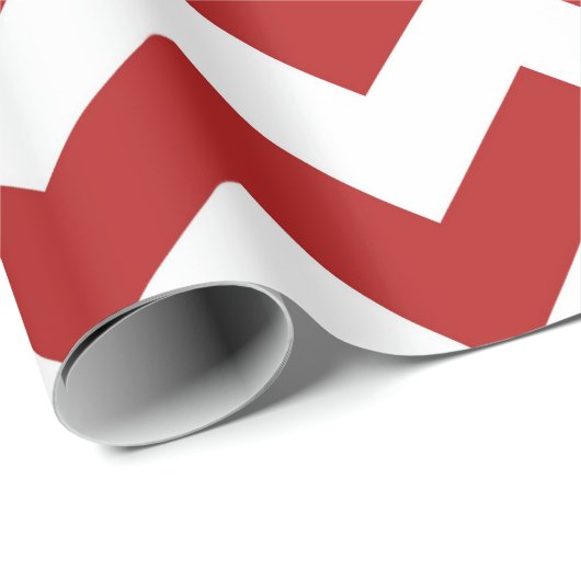 Rotes und weißes Zigzag Packpapier (Rolleneckpunkt)