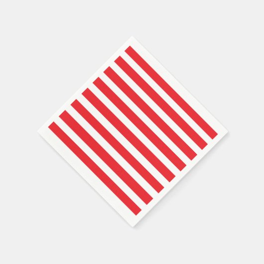 Rotes und Weißgestrichenes Papier Napkins Serviette (Ecke)