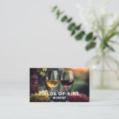 Rotes und Weißglas | Weintrauben Visitenkarte (Stehend Vorderseite)