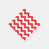 Rotes und Zickzack Weißbuch Napkin Serviette (Ecke)