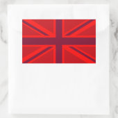 Rotes Union Jack Rechteckiger Aufkleber (Tasche)