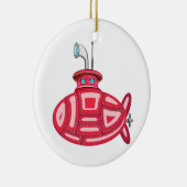Rotes Unterseeboot Keramik Ornament (Rechts)