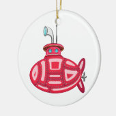 Rotes Unterseeboot Keramik Ornament (Links)