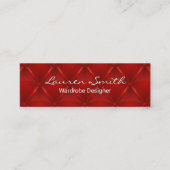 Rotes Upholsteres Gewebe Mini Visitenkarte (Vorderseite)