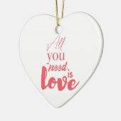 Rotes, urbanes Grafikdesign "Alles was du brauchst Keramik Ornament (Links)