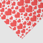 Rotes Valentinherz Floating Muster Seidenpapier (Detail)