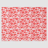 Rotes Valentinherz Floating Muster Seidenpapier (Vorderseite)