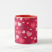 Rotes Valentinherzen-Muster Tasse (Zentrum)