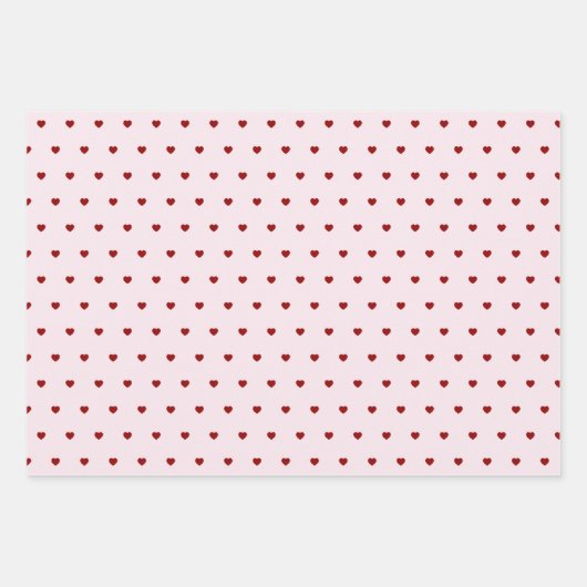 Rotes Valentinstag Geschenkpapier Set (Vorderseite 3)