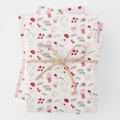Rotes Valentinstag Geschenkpapier Set (Beispiel)