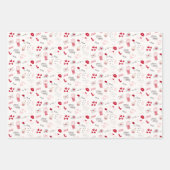 Rotes Valentinstag Geschenkpapier Set (Vorderseite)