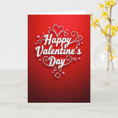Rotes Valentinstag Romantisches Script Karte (Gelbe Blume)