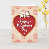 Rotes Valentinstag süßes Karte (Gelbe Blume)
