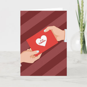 Rotes Valentinstagskarte Für Meine Liebe Karte