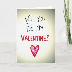 Rotes Valentinsvorschlagskarte Karte