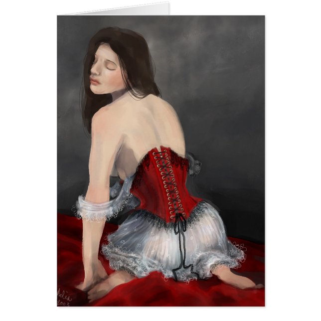 Rotes Velvet Corset (Vorne)