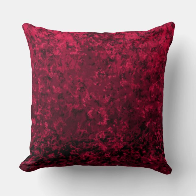 Rotes Velvet Kissen (Vorderseite)