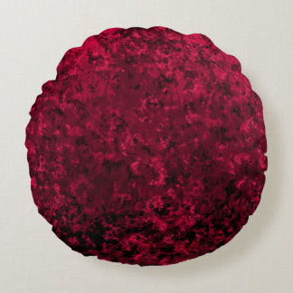 Rotes Velvet Rundes Kissen