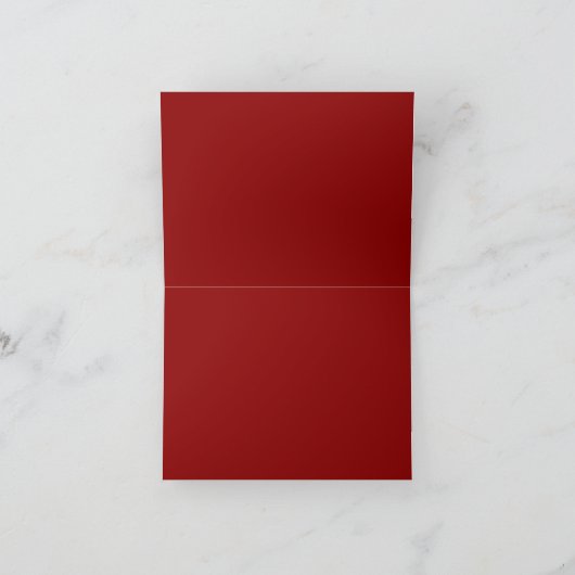 Rotes Velvet, Solid Color | Classic | elegant Dankeskarte (Innenseite)