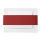 Rotes Velvet, Solid Color | Classic | elegant Einladungsbanderole (Vorderseite Beispiel)