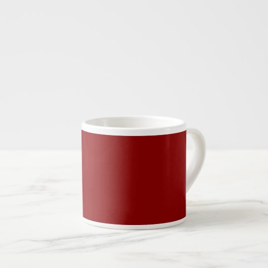 Rotes Velvet, Solid Color | Classic | elegant Espressotasse (Vorderseite Rechts)