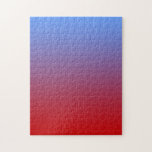 Rotes Verblassen zu den blauen Farben, einfacher Puzzle<br><div class="desc">Ein schlichter und einfacher Entwurf einer Farbsteigung,  die von Rotem zum Blau durch Schatten von rötlich-lila und von Lila verblaßt.</div>