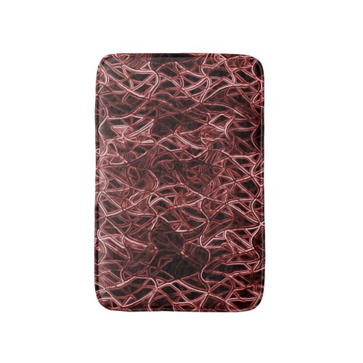 Rotes verflochtenes Netz aus rustikalem und gezoge Badematte (Vorderseite Vertikal)