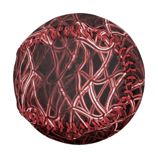 Rotes verflochtenes Netz aus rustikalem und gezoge Baseball (Vorne Rechts)