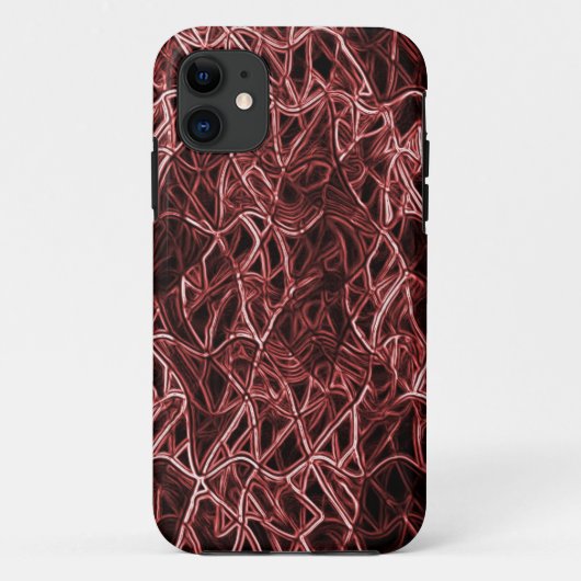 Rotes verflochtenes Netz aus rustikalem und gezoge Case-Mate iPhone Hülle (Rückseite)