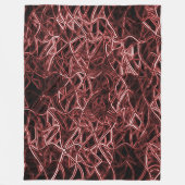 Rotes verflochtenes Netz aus rustikalem und gezoge Fleecedecke (Vorderseite)