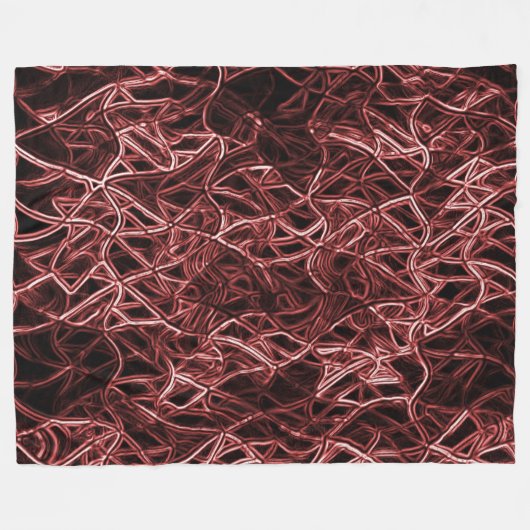 Rotes verflochtenes Netz aus rustikalem und gezoge Fleecedecke (Vorderseite (Horizontal))