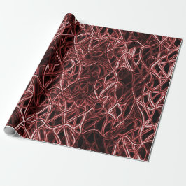 Rotes verflochtenes Netz aus rustikalem und gezoge Geschenkpapier