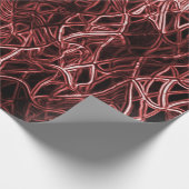 Rotes verflochtenes Netz aus rustikalem und gezoge Geschenkpapier (Ecke)