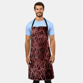 Rotes verflochtenes Netz aus rustikalem und gezoge Schürze (Getragen)