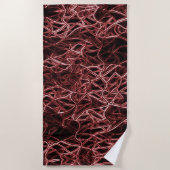 Rotes verflochtenes Netz aus rustikalem und gezoge Strandtuch (Vorderseite)