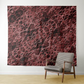 Rotes verflochtenes Netz aus rustikalem und gezoge Wandteppich (Beispiel (Horizontal))