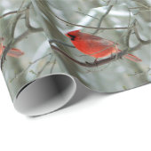 Rotes Verpackungs-Papier des Kardinals-(Winter) Geschenkpapier (Rolleneckpunkt)