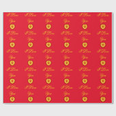 Rotes Verpackungs-Papier - i-Liebe Sie Geschenkpapier (Flach)