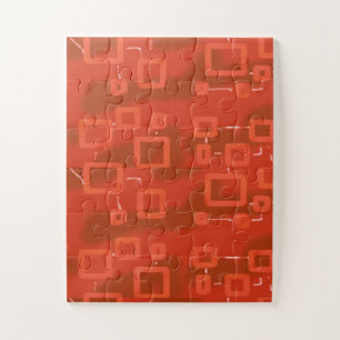 Rotes verspieltes geometrisches Abstrakt  Puzzle