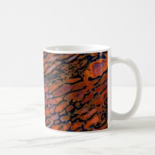 Rotes versteinertes Dinosaurierskelett Kaffeetasse