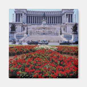 Rotes Victor-Emmanuel-Monument, Blumen Roms, Magnet