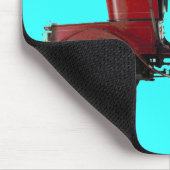 ROTES VINTAGAUTO, KLASSISCHES AUTOMOTIVES Hellblau Mousepad (Ecke)