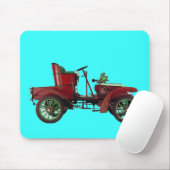 ROTES VINTAGAUTO, KLASSISCHES AUTOMOTIVES Hellblau Mousepad (Mit Mouse)