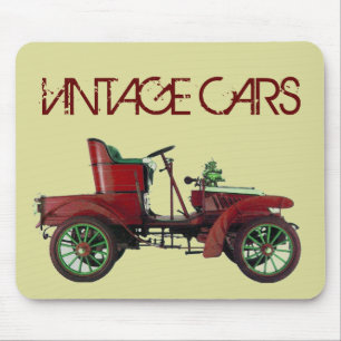 ROTES VINTAGE-AUTO, KLASSISCHE AUTOMOBILE, Cremefa Mousepad