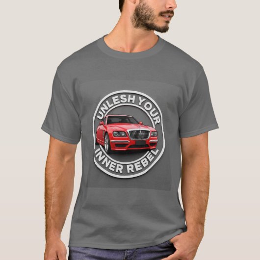 Rotes Vintage-Auto T-Shirt (Vorderseite)