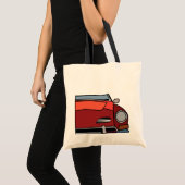 Rotes Vintage-Auto Tragetasche (Vorderseite (Produkt))